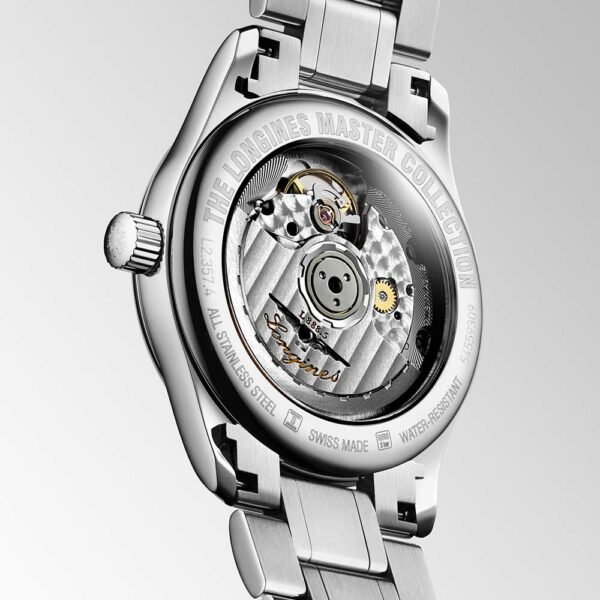 Longines Master Collection Automatikuhr aus Stahl Beige 34 mm