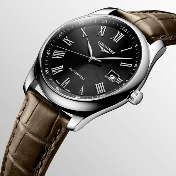 Longines Master Collection Stahl-Leder-Uhr Braun 40 mm