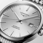 Longines Record Collection Grau Automatik Stahl 40 mm Uhr