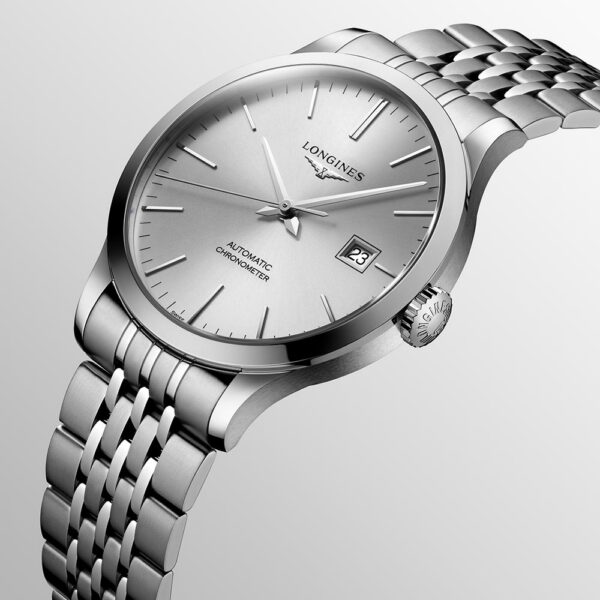 Longines Record Collection Grey Automatic Steel 40mm Watch