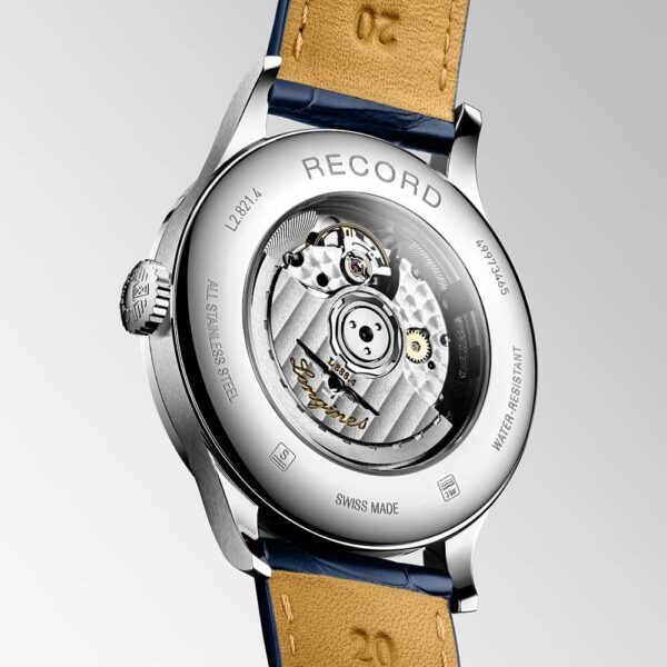 Longines Record Collection Blue Leather Automatic 40mm Watch