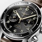 Longines Spirit Flyback Automatikuhr aus schwarzem Leder 42 mm