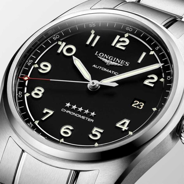 Longines Spirit Chronometer Automatik Schwarz Stahl 40 mm Uhr