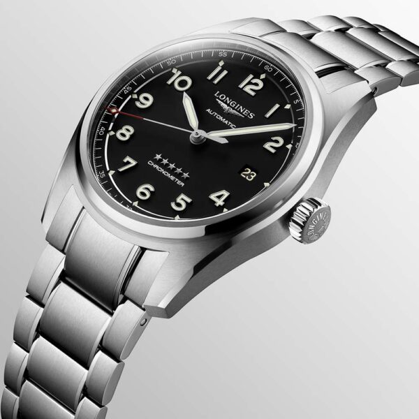 Longines Spirit Chronometer Automatik Schwarz Stahl 40 mm Uhr