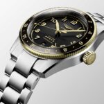 Longines Zulu Steel and Gold Anthracite 39mm Watch