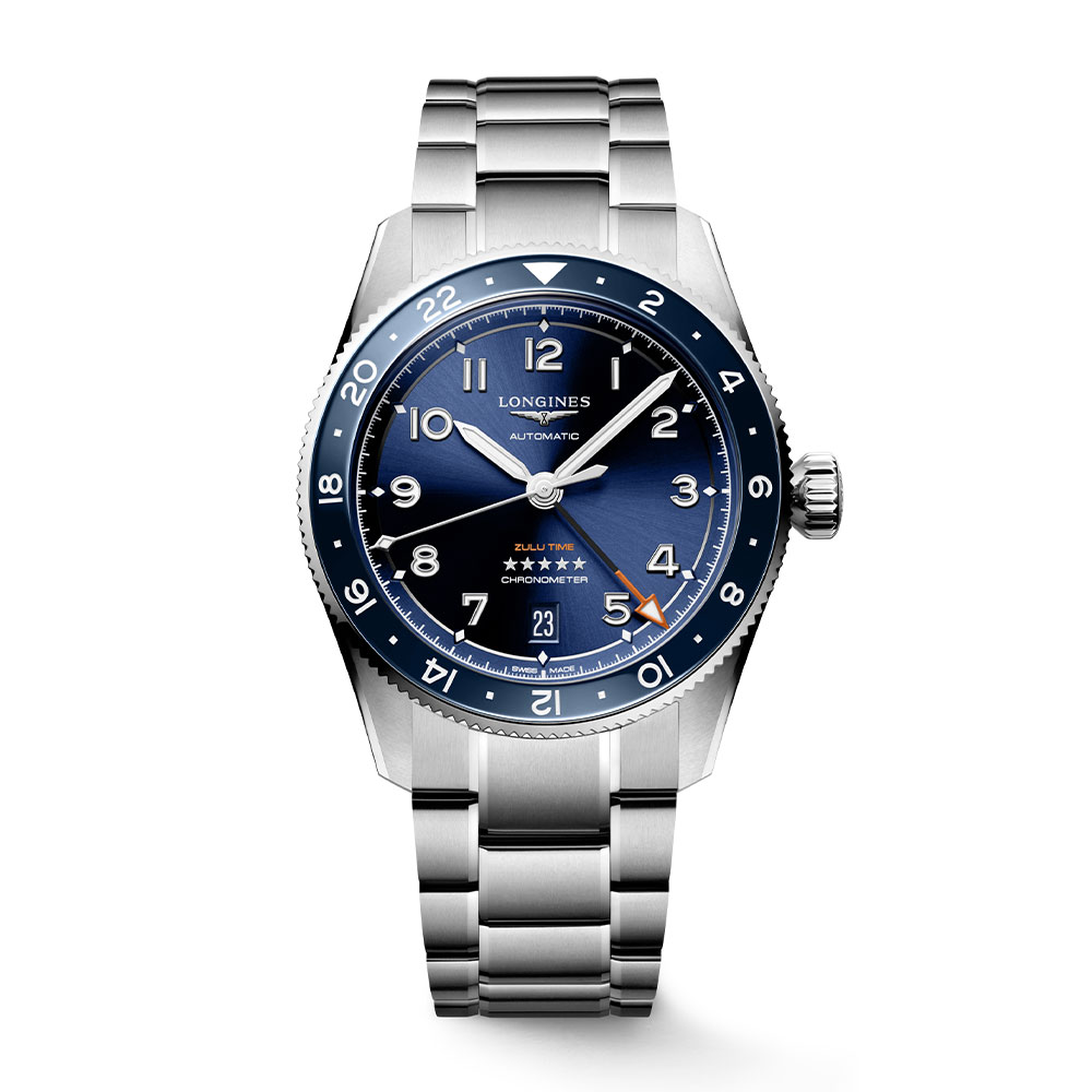 Orologio Longines Spirit Zulu Automatico Blu Acciaio 39 mm