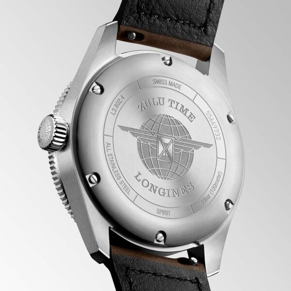 Longines Spirit Zulu Automatische Lederuhr Braun 39 mm