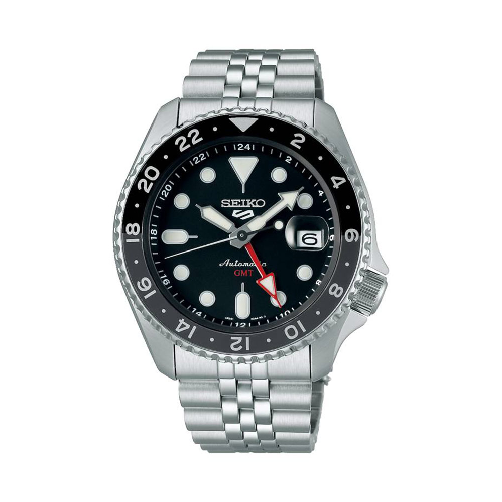 Seiko 5 Sport GMT Black and Gray Automatic 42.5mm Watch SSK001K1