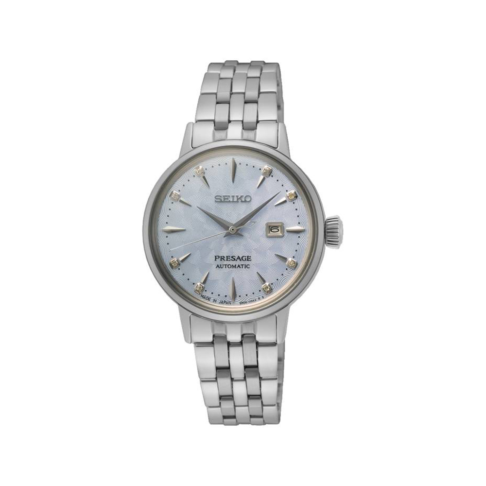 Seiko Automatik Presage Stahl Uhr Silber 28 mm SRE007J1