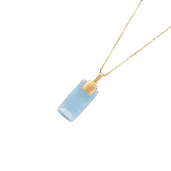 Collana Madi Studio Pietra Acquamarina Milk Collana Madi Studio Pietra Acquamarina Milk