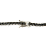 Fabio Ferro Tennis Bracelet Model Button in White Gold with Black Diamonds