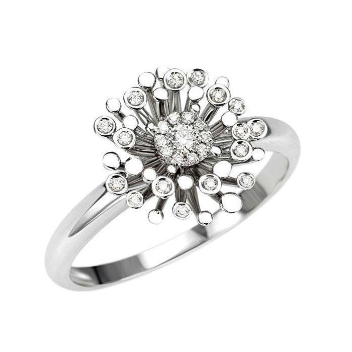 Women's Ring Bliss Jewelry Desire Collection In White Gold And Diamonds