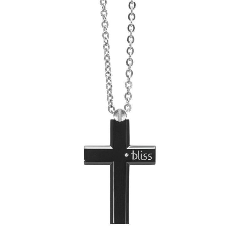 Bliss Men's Rider PVD Black Necklace