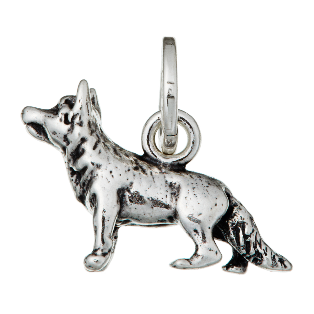 Giovanni Raspini German Shepherd Charm in Silver