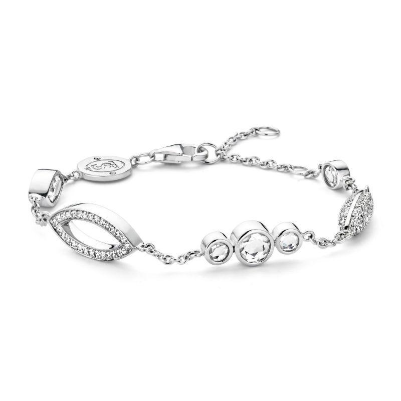 Ti Sento Milano Damenarmband aus 925 Sterling Silber mit Zirkon Trilogie