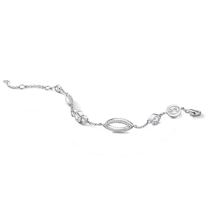 Ti Sento Milano Damenarmband aus 925 Sterling Silber mit Zirkon Trilogie