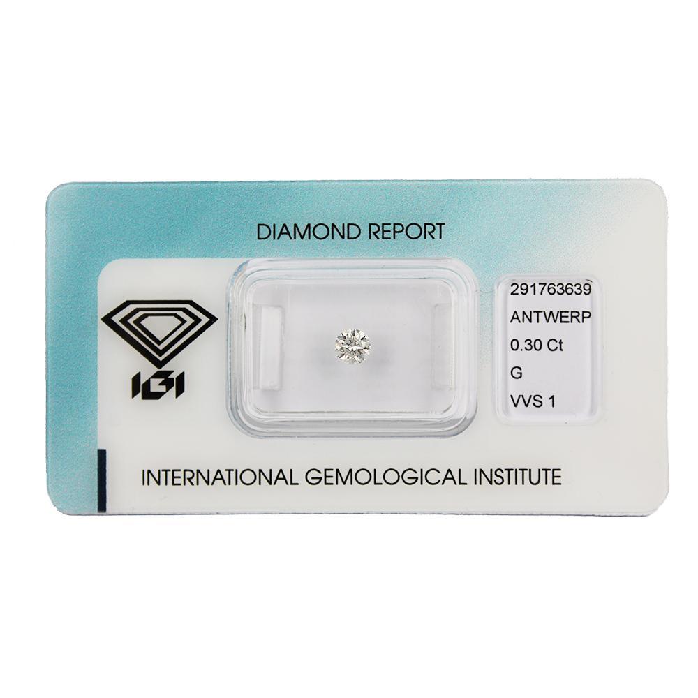 Investitionsdiamant in Blisterverpackung mit IGI-Zertifikat Brillantschliff Karat 0,30 G VVS 1