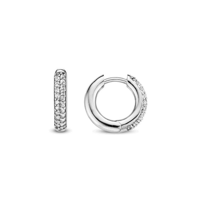 SELOVO Orecchini A Perno Argento 925 Con Zircone Bianco: Gioielli A Fiocco Di Neve, Regalo Elegante Per Donna, Ideali Per Matrimonio E Fidanzamento, Dimensioni 8mm