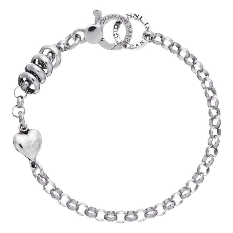 Bracciale Base Giovanni Raspini Collezione Roulette Con Cuore In Argento 925