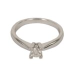 Fabio Ferro White Gold Engagement Ring with Brilliant Cut Diamond 0.30 Carat