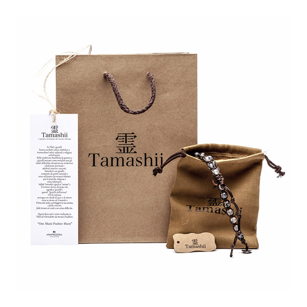 Tamashii Original Tibetan Double Strand Bracelet With Amarena Agate