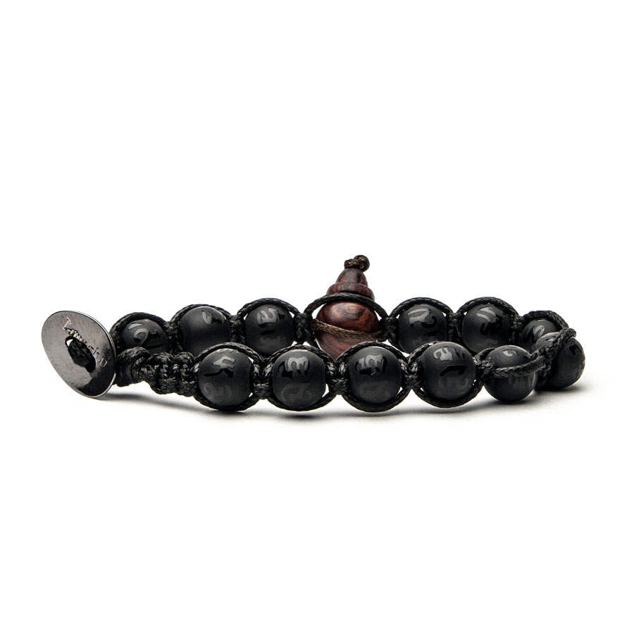 Tamashii Tibetan Mantra Bracelet in Satin Onyx