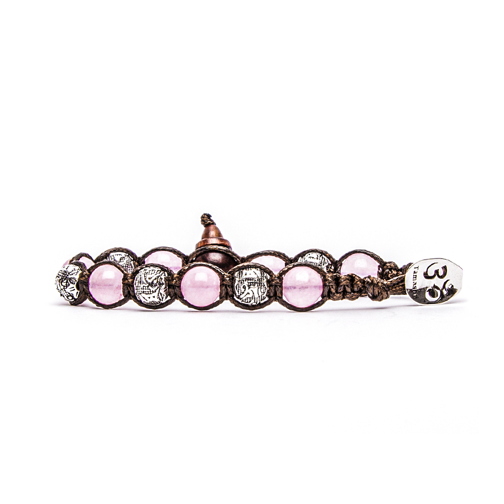 Tamashii Tibetan Bracelet Original Prayer Wheel Collection with Pink Jade