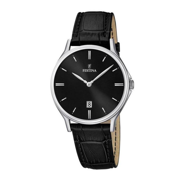 Watch Festina Classics Black Leather