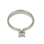 Fabio Ferro White Gold Engagement Ring with IGI Certified Diamond Brilliant Cut 0.30 Carat