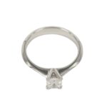 Fabio Ferro White Gold Engagement Ring with Brilliant Cut Diamond 0.91 Carat