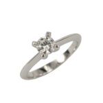 Fabio Ferro Engagement Ring in White Gold with Diamond Brilliant Cut 0.70 Carat