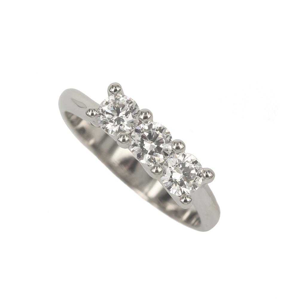 Trilogy Fabio Ferro Ring in White Gold with Brilliant Cut Diamonds 0.75 Carat