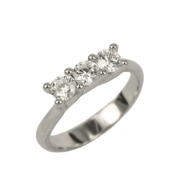 Trilogy Fabio Ferro Ring in White Gold with Brilliant Cut Diamonds 0.75 Carat