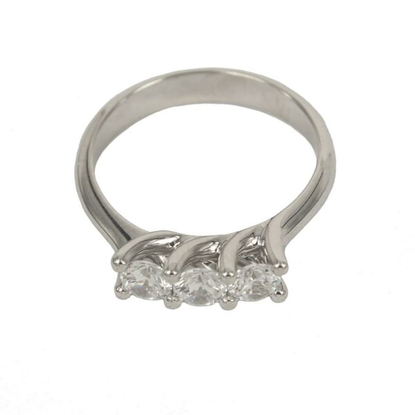 Trilogy Fabio Ferro Ring in White Gold with Brilliant Cut Diamonds 0.75 Carat