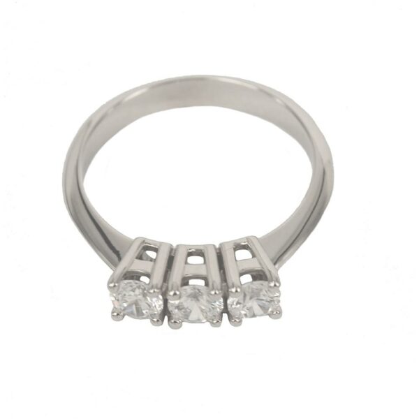 Trilogy Fabio Ferro Ring in White Gold with Brilliant Cut Diamonds 0.90 Carat