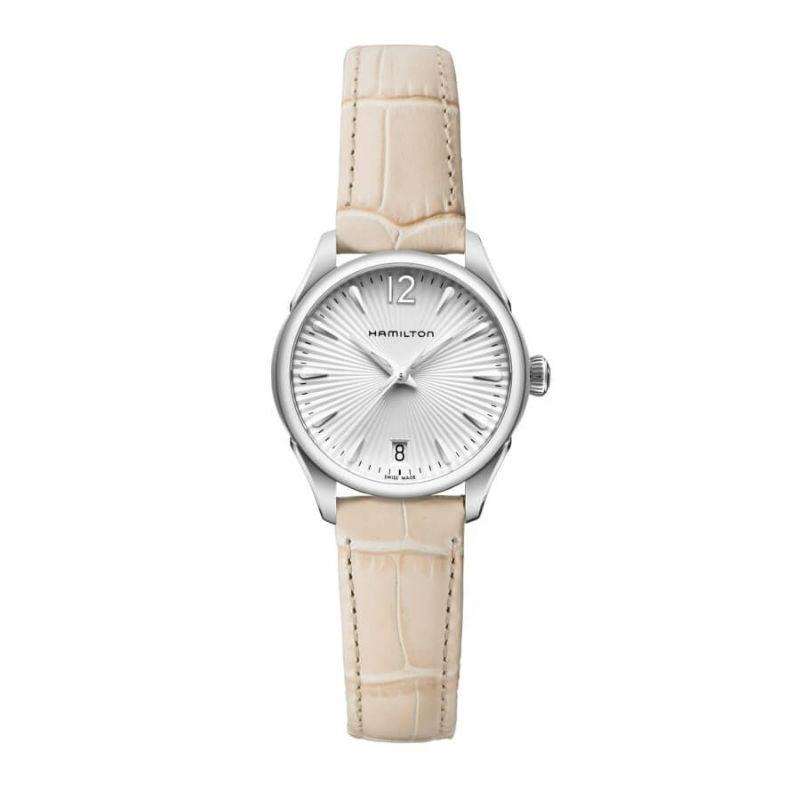 Hamilton Women's Jazzmaster Lady Quartz Watch In Steel And Beige Leather