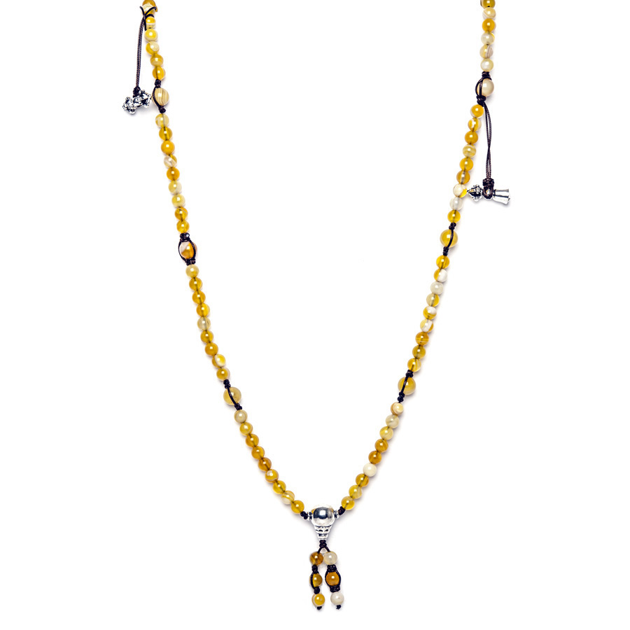 Tamashii Mudra Yellow Agate Striated Necklace