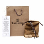 Tamashii Original Tibetisches Armband mit gestreiftem grauem Achat