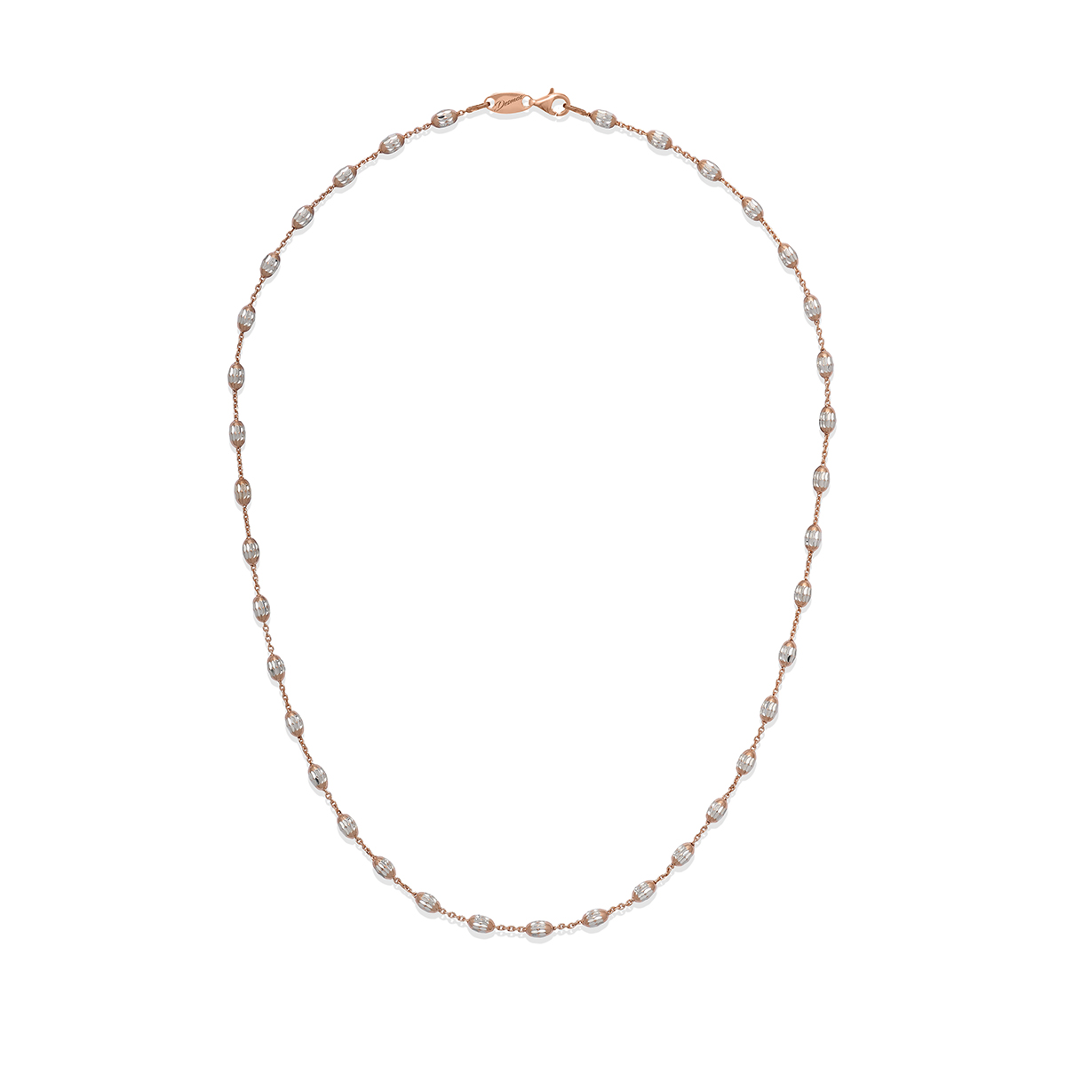 Desmos Typhoon Striped Gold Necklace in Silver