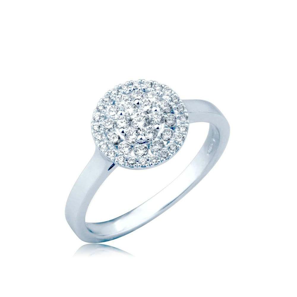 Fabio Ferro Ring in White Gold with Brilliant Cut Diamonds 0.42 Carat