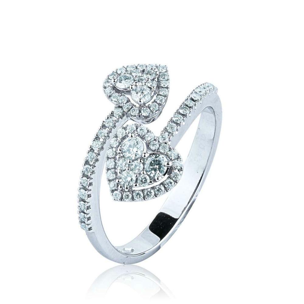 Fabio Ferro Ring in Contrariè White Gold with Brilliant Cut Diamonds