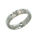 Fabio Ferro Band Weißgoldring mit schwarzen Diamanten