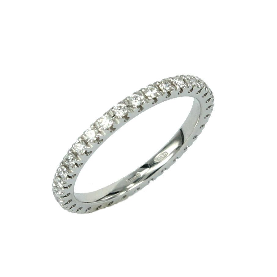 White Gold Eternity Ring With Diamonds 0.40 Carats Valenza Jewelry