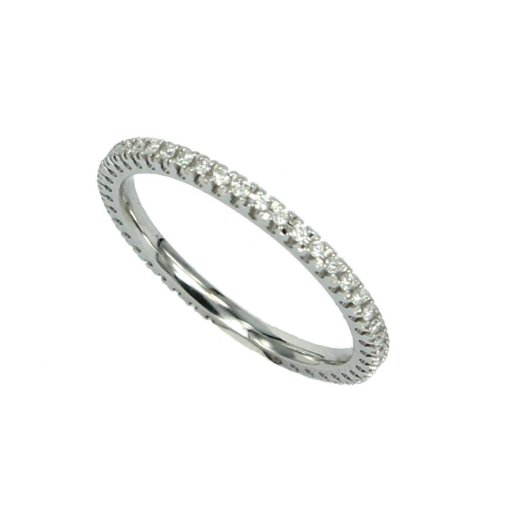 Women's Eternity Ring In White Gold With Diamonds 0.20 Carats Valenza Jewelry