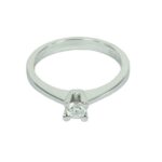 Fabio Ferro Engagement Ring in White Gold with Diamond Brilliant Cut 0.20 Carat