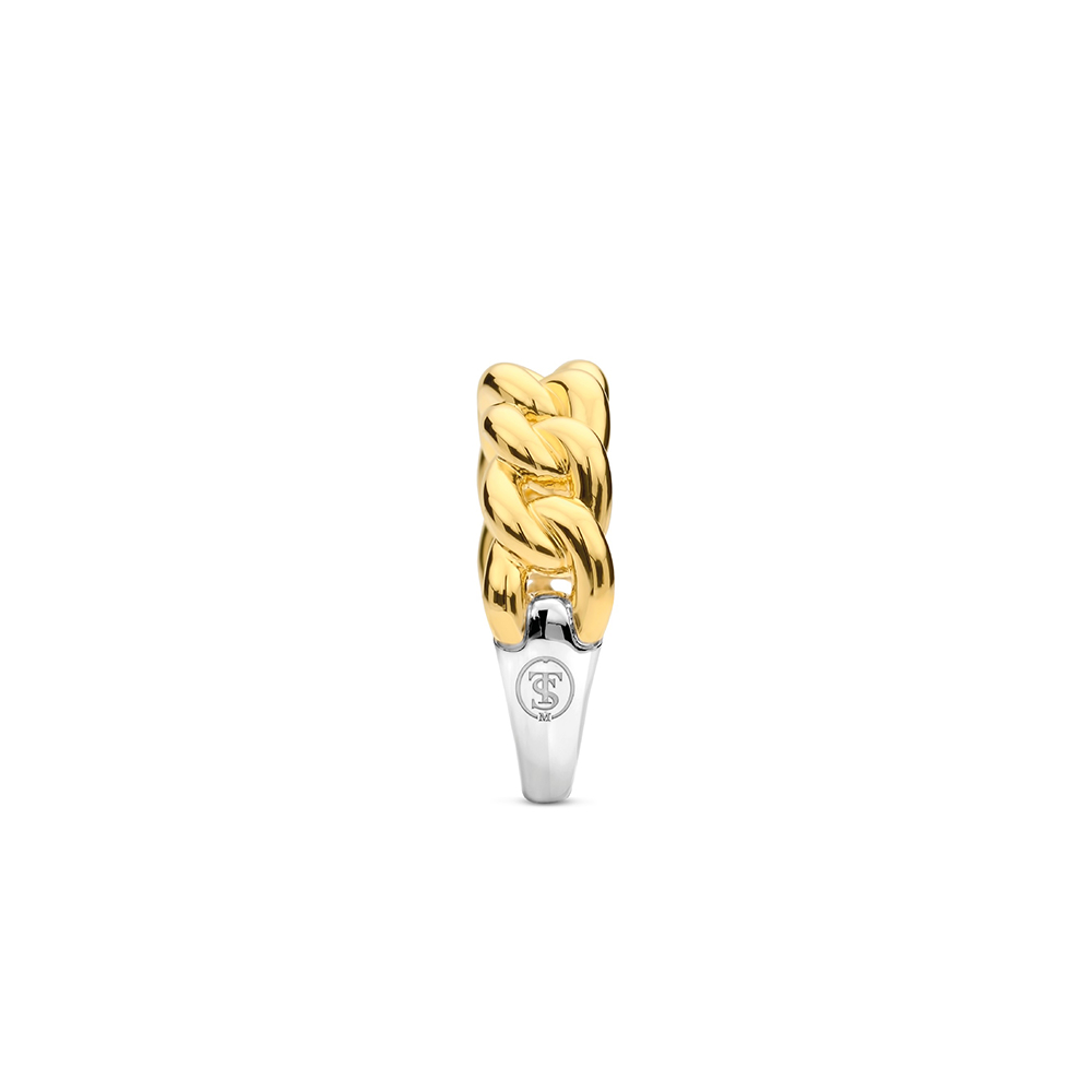 Ti Sento Milano Gold Chain Silver Ring