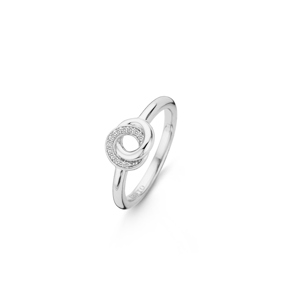 Ring Ti Sento Milano Infiniti Circles aus Sterlingsilber und Zirkonen