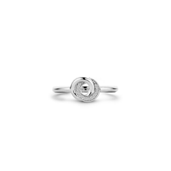 Ring Ti Sento Milano Infiniti Circles aus Sterlingsilber und Zirkonen