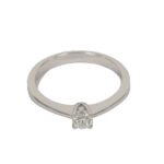 Fabio Ferro White Gold Engagement Ring with Brilliant Cut Diamond 0.22 Carat