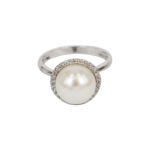Fabio Ferro Perla Ring of Cubic Zirconia in White Gold